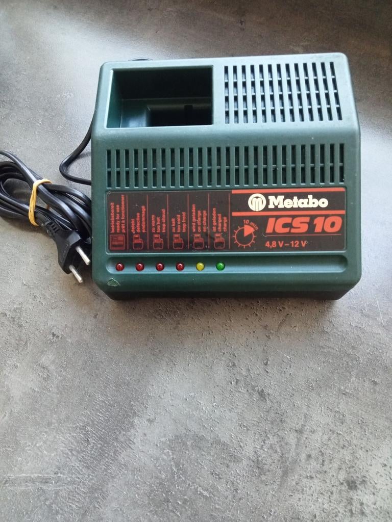 Metabo ICS 10 Acculader 4.8V - 12V, Ophalen of Verzenden, Gebruikt