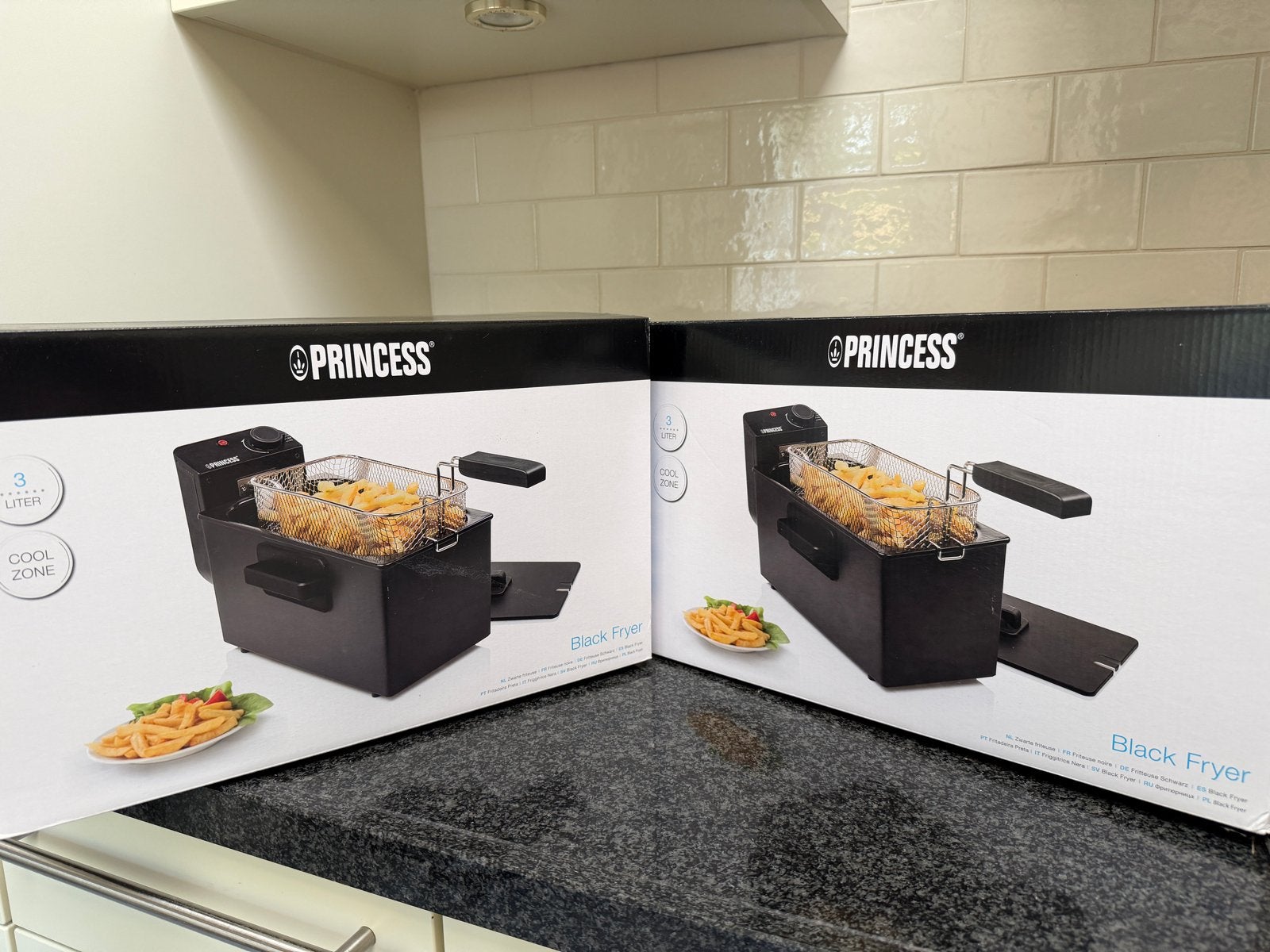 Princess Black Fryer - 3 Liter Frituurpan met Cool Zone, 2 tot 3 liter, Ophalen, Nieuw, Uitneembare binnenpan