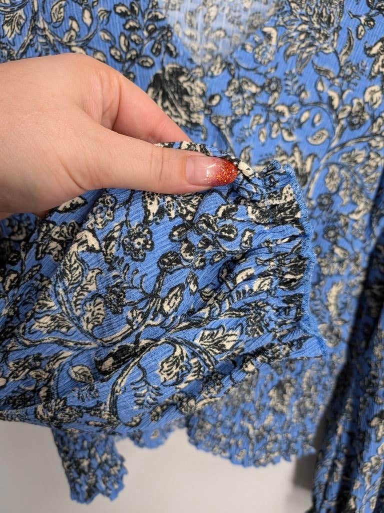 Cotton Club blouse maat L blauw met baroque print (2485*), Kleding | Dames, Blouses en Tunieken, Maat 38/40 (M), Cotton Club, Blauw