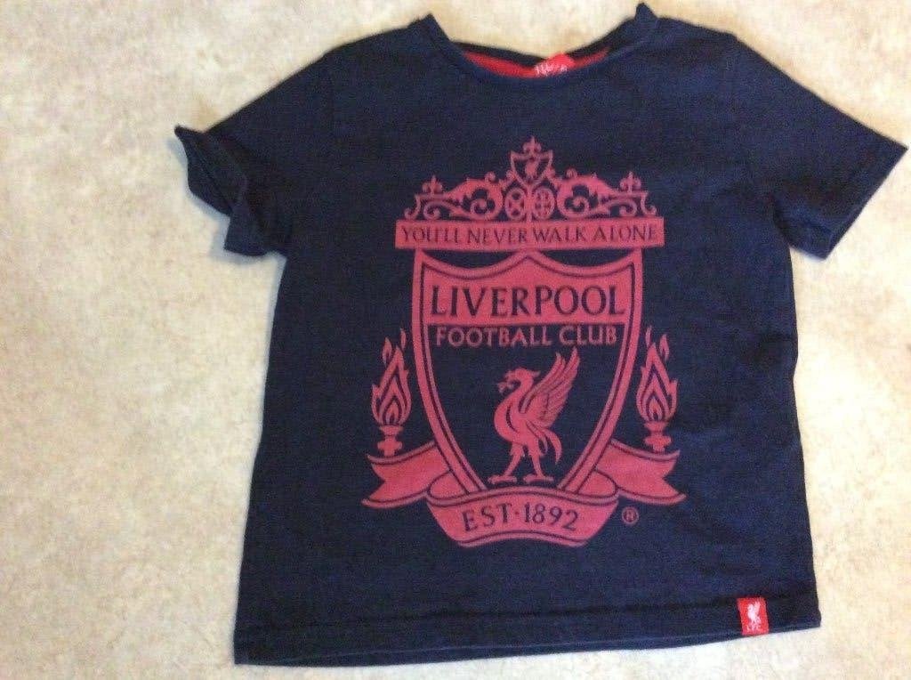 L.F.C. shirt voor 3-4 jaar liverpool football club zwart, Ophalen of Verzenden, Gebruikt, Buitenlandse clubs, Shirt