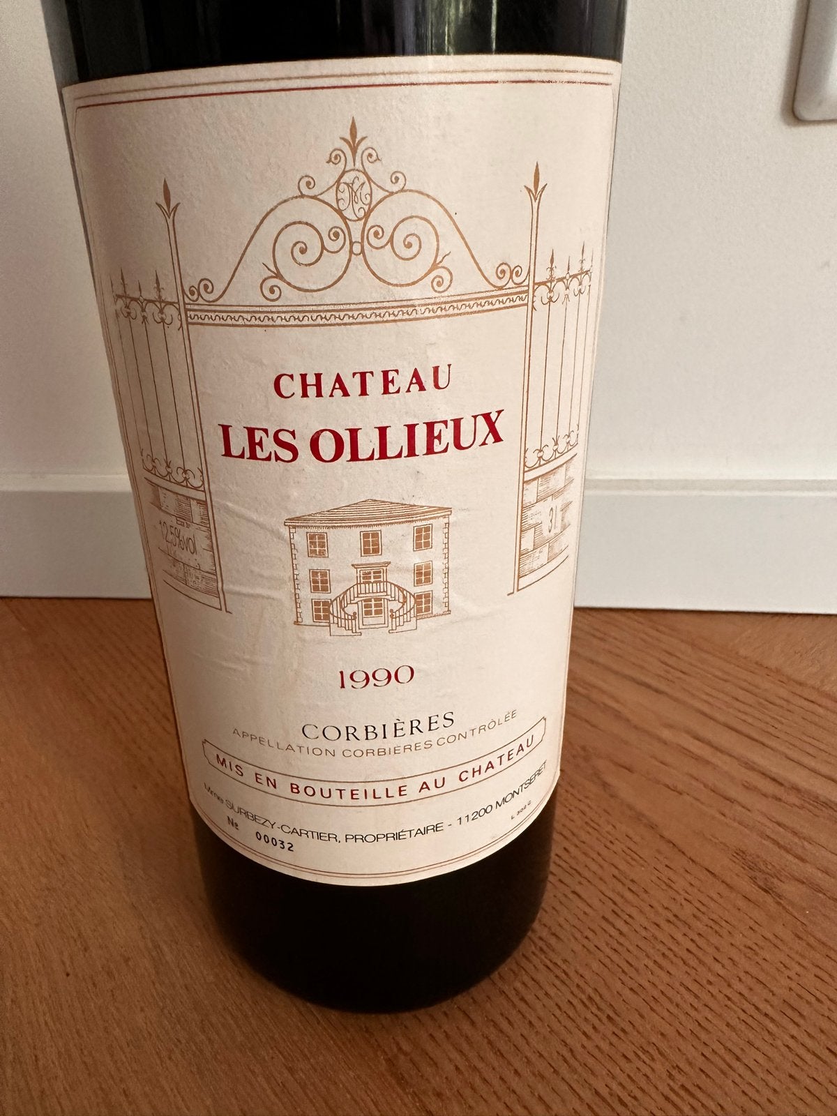 Chateau Les Ollieux Corbières 1990 - 3 Liter Rode Wijn, Ophalen, Frankrijk, Nieuw, Rode wijn