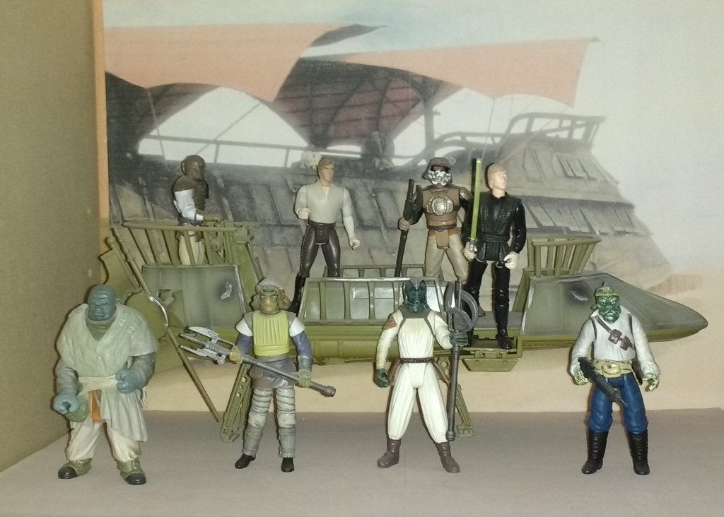 Tatooine Skiff diorama met figuren, Ophalen, Zo goed als nieuw, Actiefiguurtje