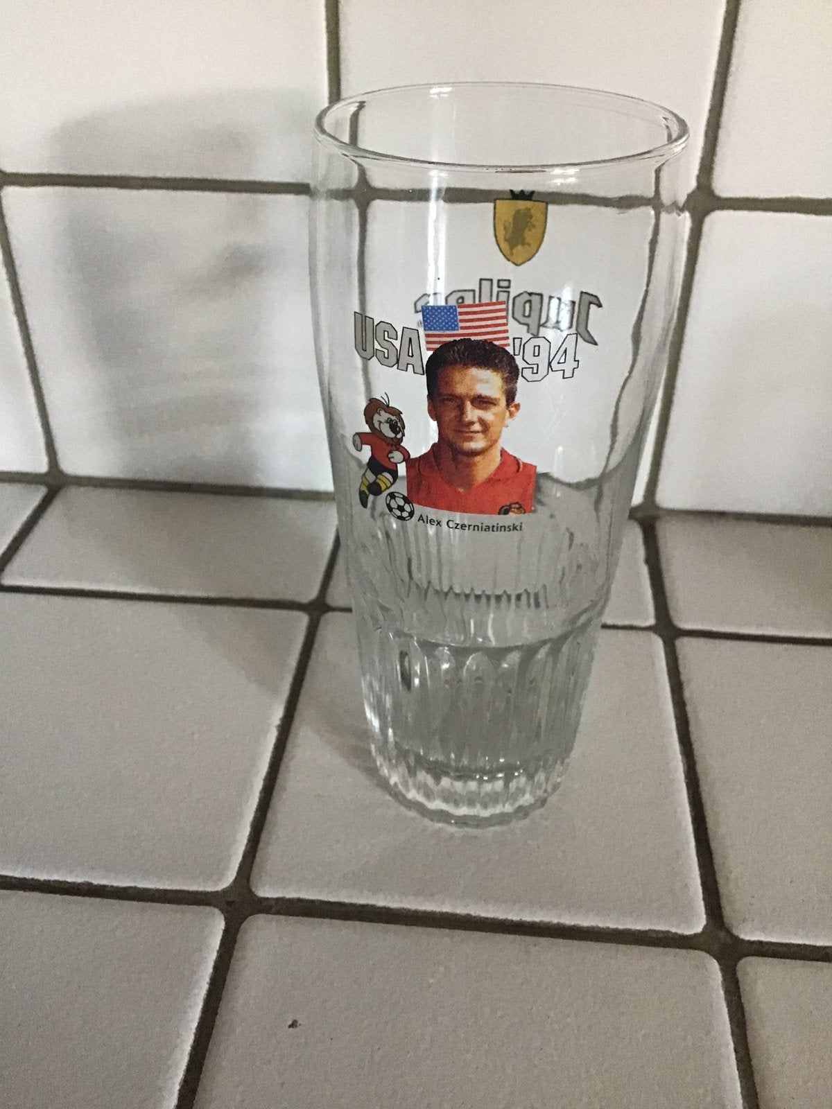 Bierglas Rode Duivels WK 1994 Jupiler, Verzamelen, Biermerken, Ophalen of Verzenden, Zo goed als nieuw, Glas of Glazen, Jupiler