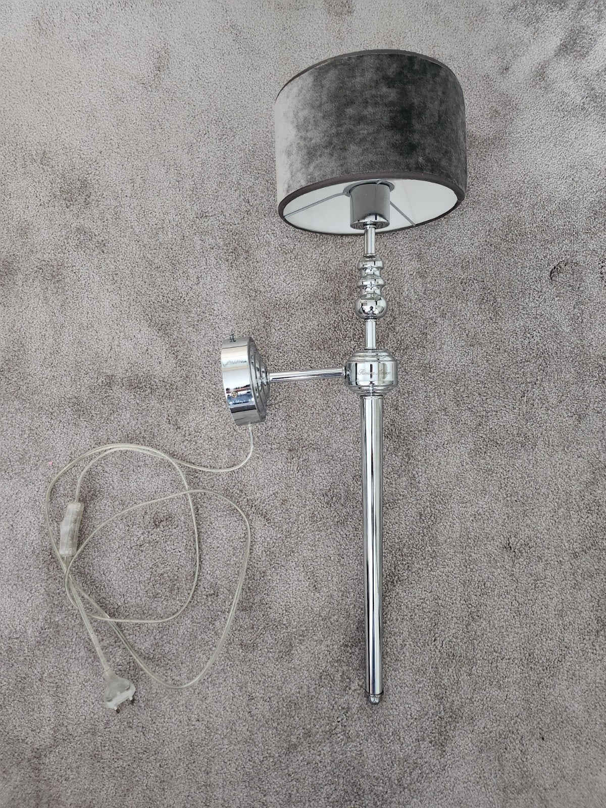 Riviera Maison wandlamp met grijze kap, Huis en Inrichting, Lampen | Wandlampen, Ophalen of Verzenden, Zo goed als nieuw, E27 (groot)