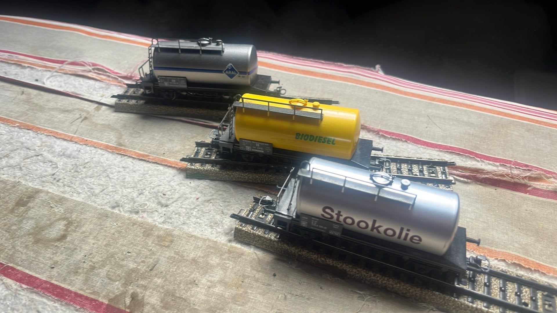 Te koop 3 x ketelwagon van marklin, Wisselstroom, Locomotief, Ophalen of Verzenden, Zo goed als nieuw