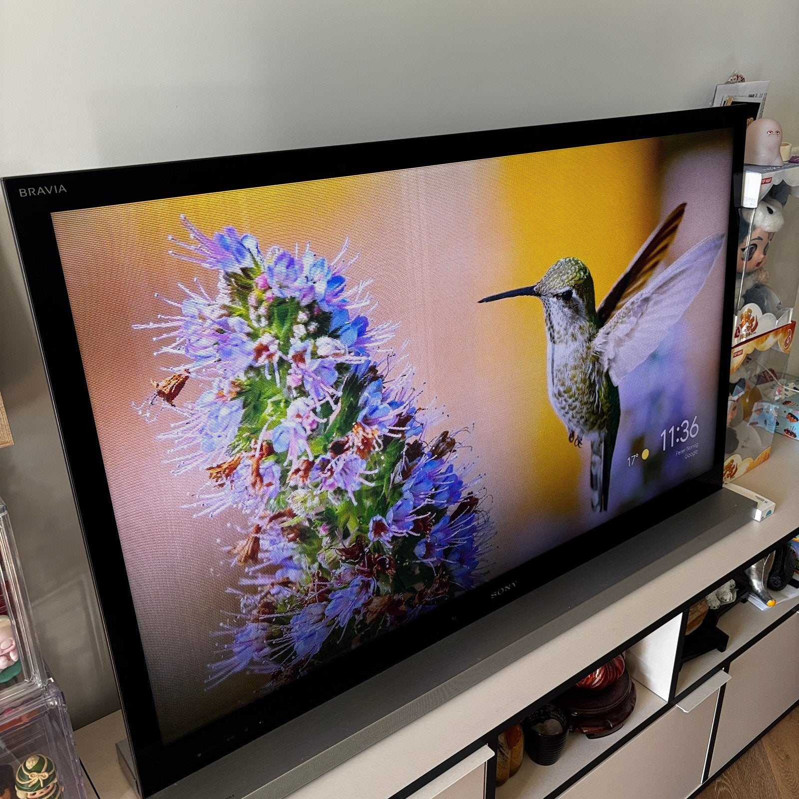 Sony Bravia 46 inch met speakervoet - strepen in beeld, Ophalen, Gebruikt, 50 Hz, Sony