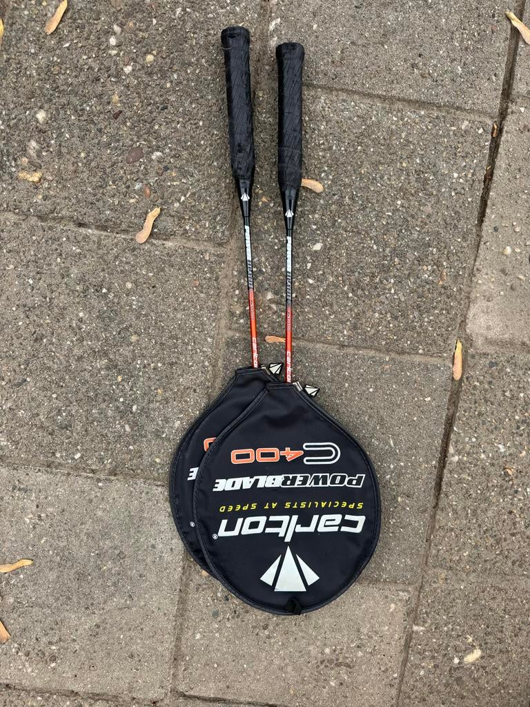 Set badminton rackets - zo goed als nieuw, Ophalen of Verzenden, Zo goed als nieuw, Racket(s)