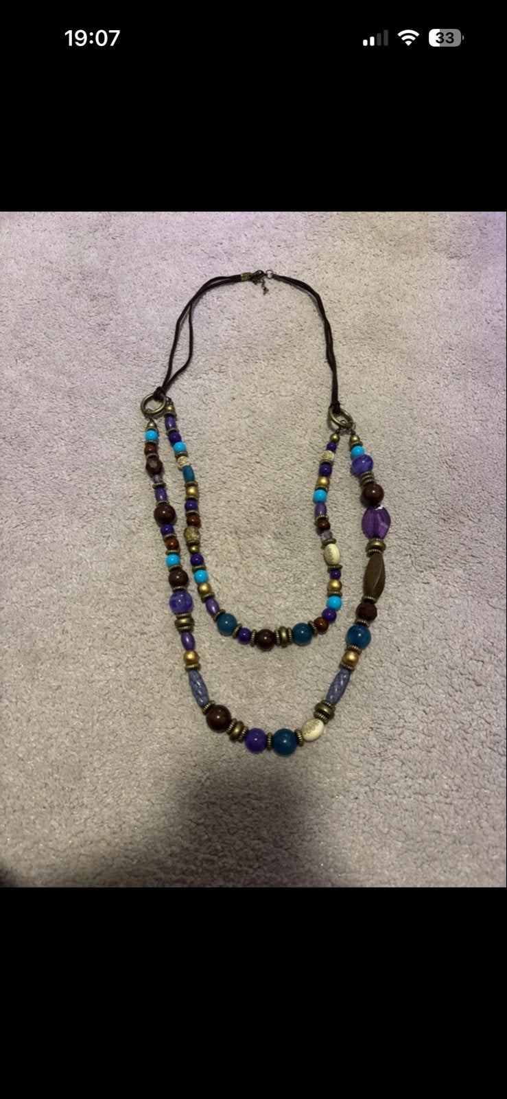 Bohemian ketting met kralen in diverse kleuren, Ophalen, Kunststof, Overige kleuren, Verstelbaar