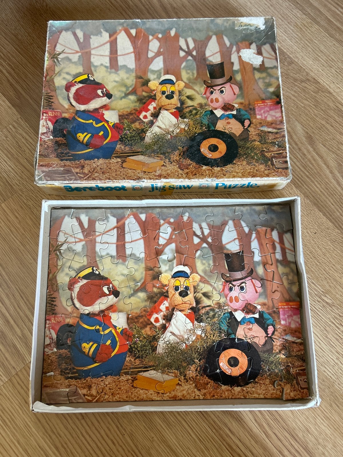 Vintage Bereboot Jigsaw Puzzle - Compleet, Ophalen of Verzenden, Meer dan 50 stukjes, Gebruikt, 6 jaar of ouder