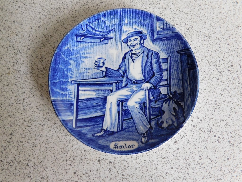 Bord 11 cm. Blauw Sailor Enoch Wedgwood, Antiek en Kunst, Antiek | Wandborden en Tegels, Ophalen of Verzenden