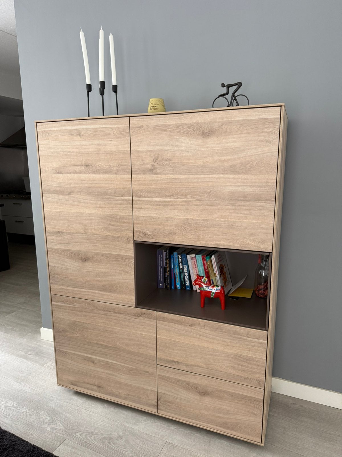 Wandkast, Huis en Inrichting, Kasten | Dressoirs, Ophalen, Zo goed als nieuw, 25 tot 50 cm, 100 tot 150 cm