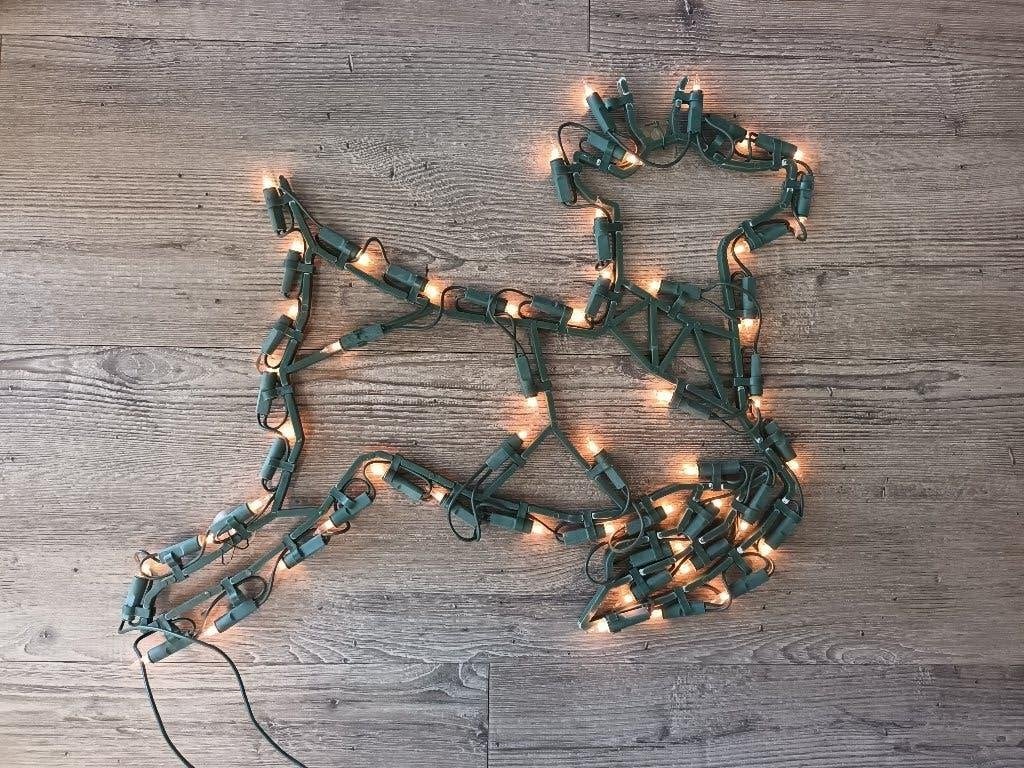 Kerst silhouette verlichting rendier lampjes voor binnen, Diversen, Ophalen of Verzenden, Gebruikt