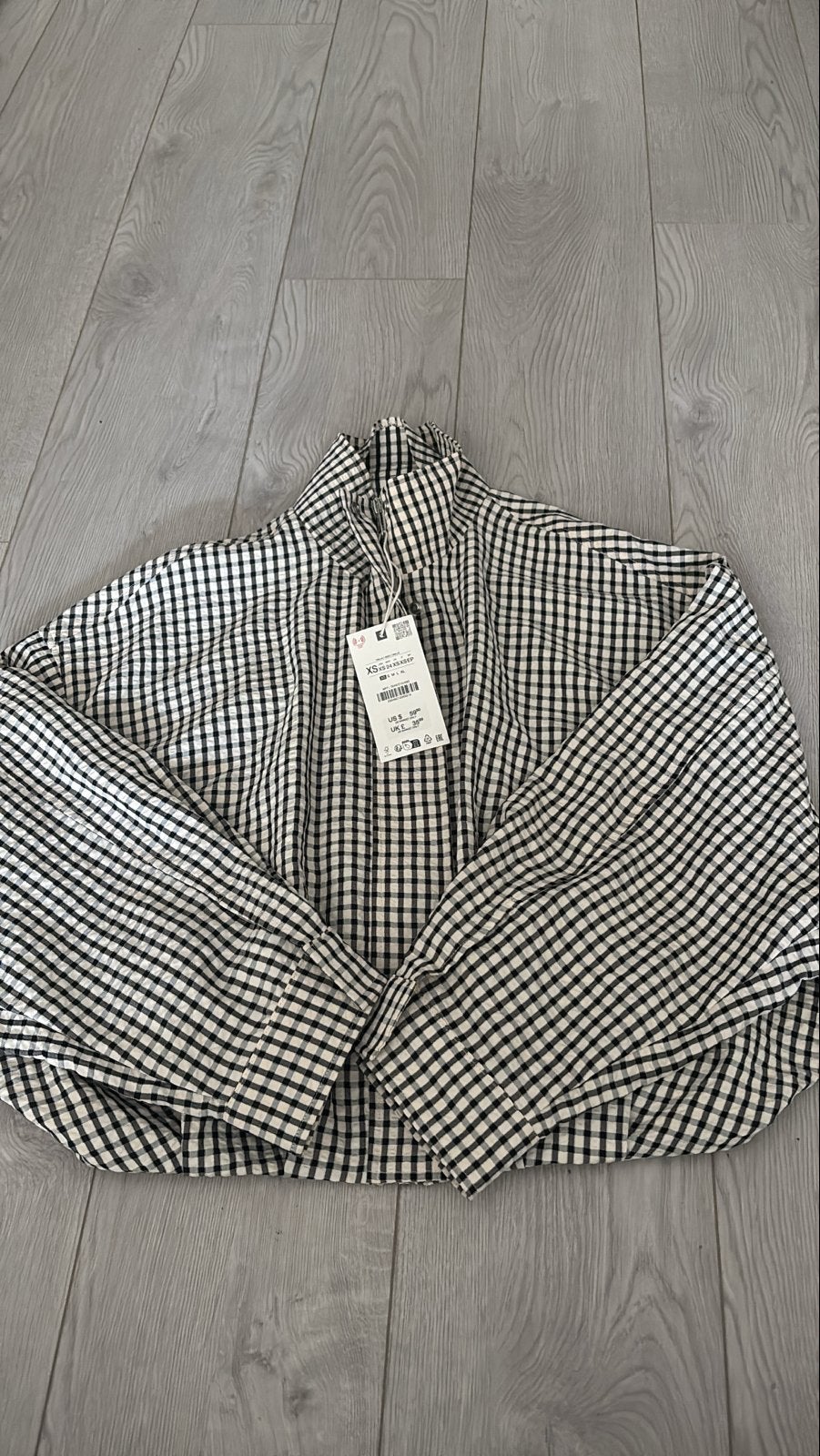 Nieuwe geruite jas van Zara, Ophalen of Verzenden, Nieuw, Maat 34 (XS) of kleiner, Zwart