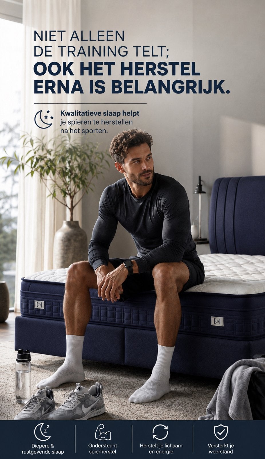Athletic Hybrid Matras tot 30% +21% korting, Verzenden, Matras, 200 cm, 160 cm