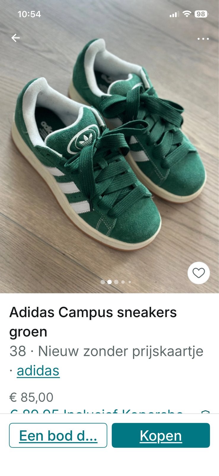 Adidas campus sneakers, Kleding | Dames, Schoenen, Ophalen, Groen, Sneakers of Gympen
