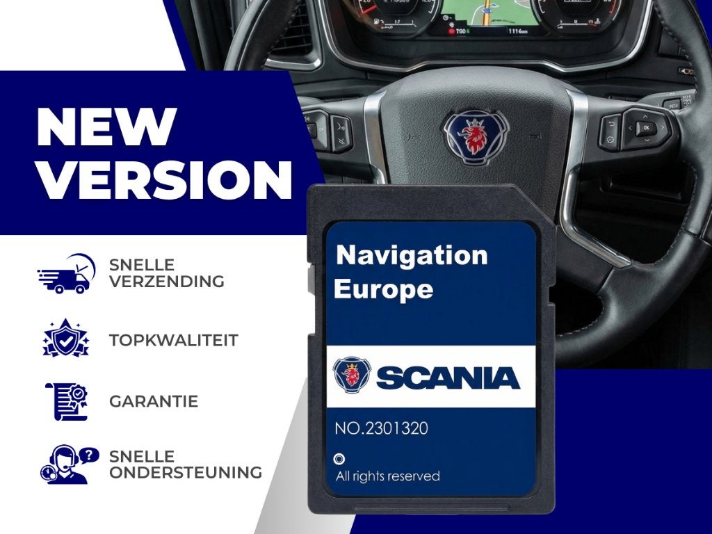 Scania Trucks ✅  Map Europe NEW - SD Kaart 7", Verzenden, Nieuw, Heel Europa, Landkaarten