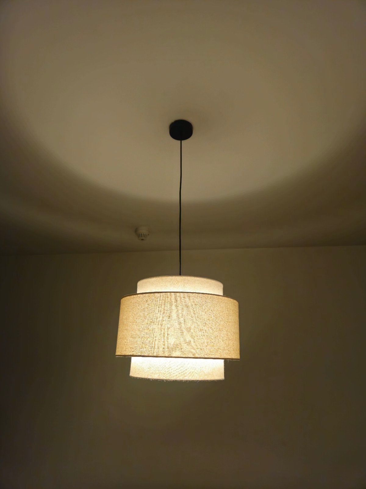 2x Japandi Beige Hanglampen - Stijlvol & Modern, Japandi, Modern, Minimalistisch, Ophalen of Verzenden, Zo goed als nieuw, Stof