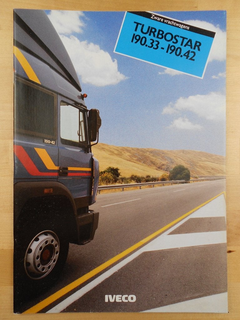 Iveco TurboStar 190.33 190.42 Brochure 1987 190, Iveco, Ophalen of Verzenden, Zo goed als nieuw, Overige merken