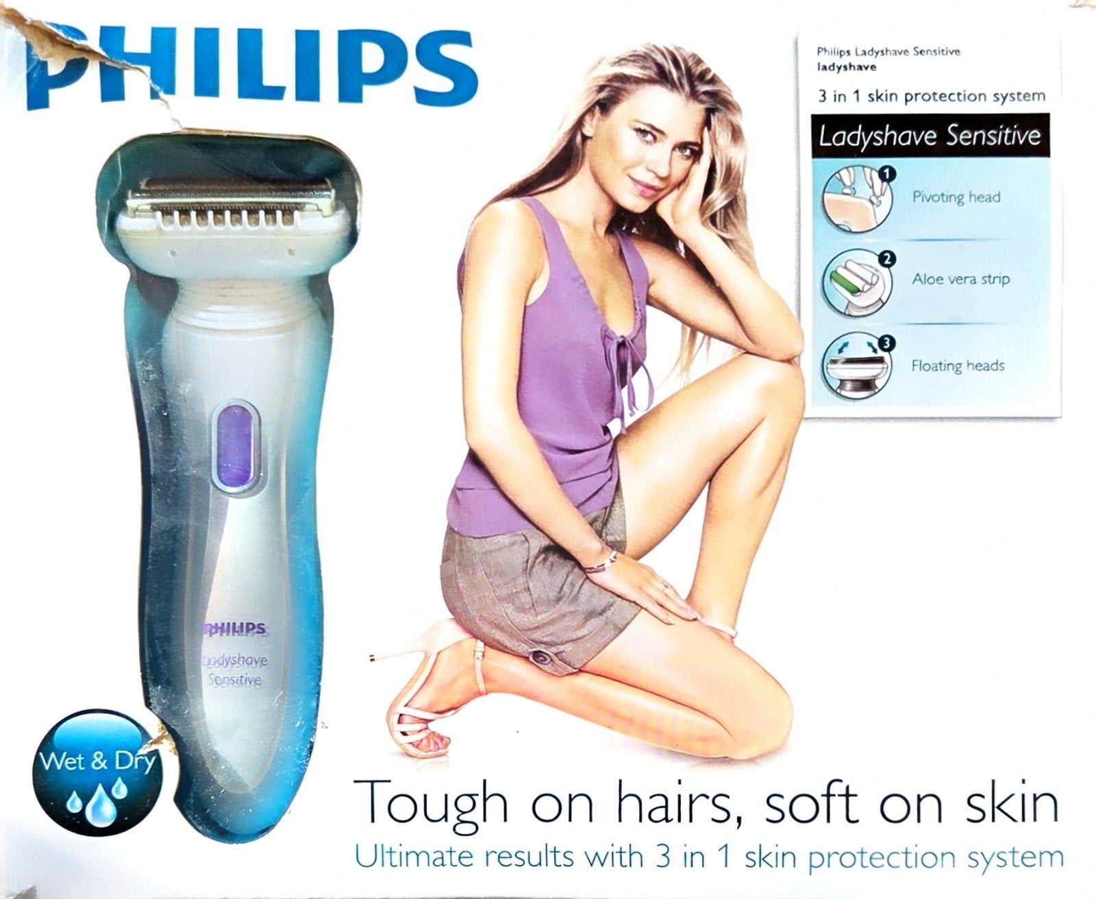 Philips Ladyshave Sensitive HP6366, Ophalen of Verzenden, Zo goed als nieuw, Overige typen