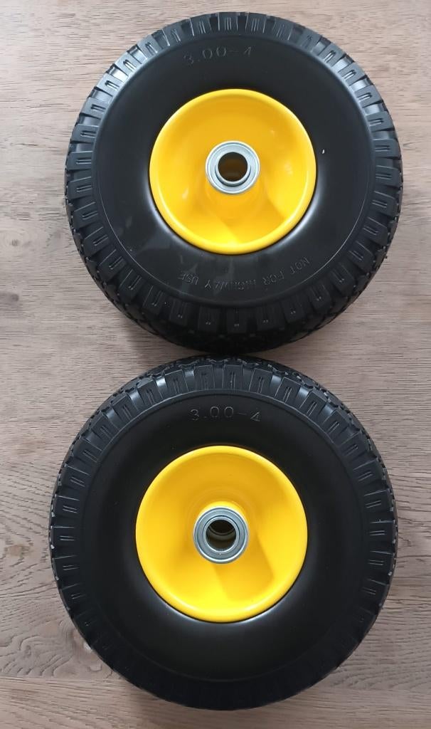 2 Nieuwe Steekwagenwielen met antilek band, Doe-het-zelf en Verbouw, Transportwagens, Nieuw, Ophalen of Verzenden, Nvt, Minder dan 60 liter