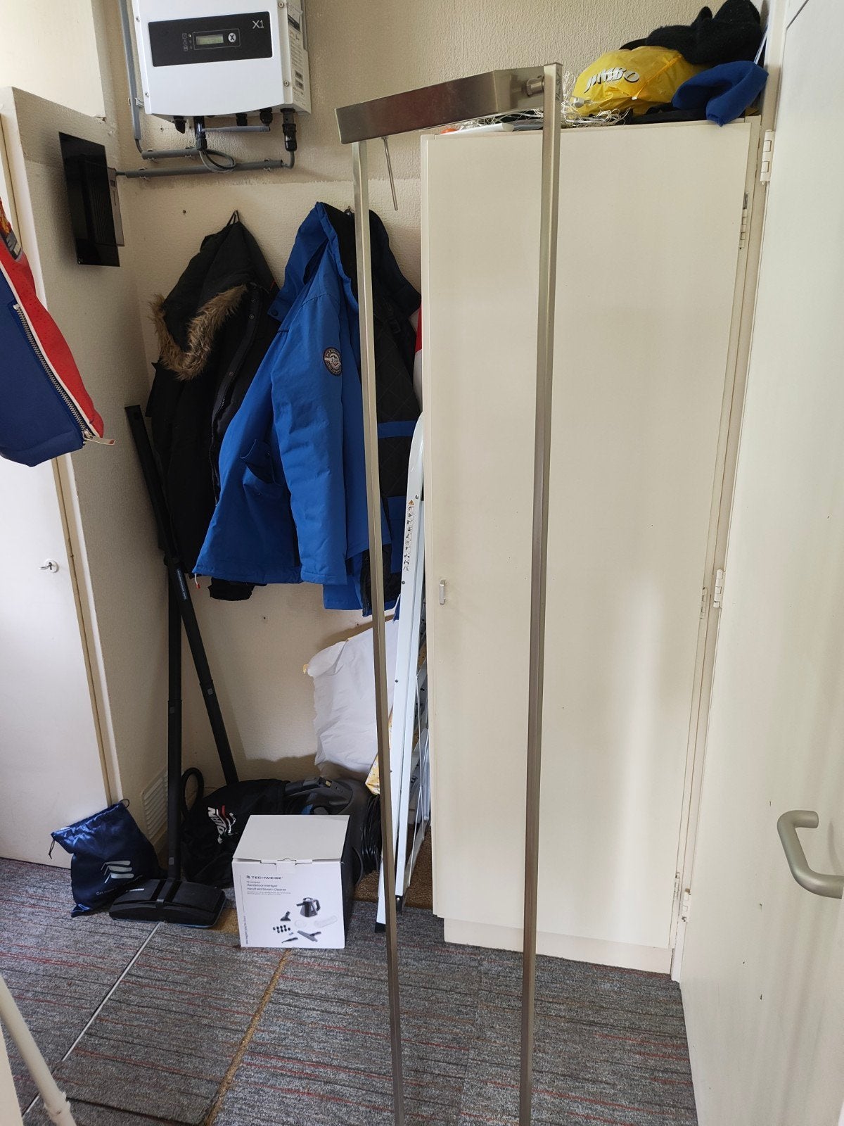 Metalen staande lamp,met dimmer, Ophalen, Gebruikt, 150 tot 200 cm