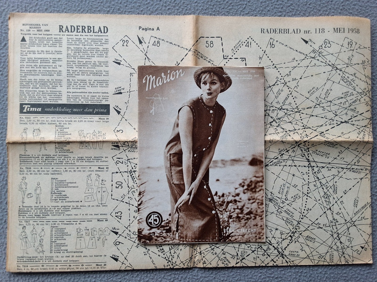 Marion kledingpatronen 1959, Hobby en Vrije tijd, Kledingpatronen, Ophalen of Verzenden, Gebruikt, Vrouw, Marion