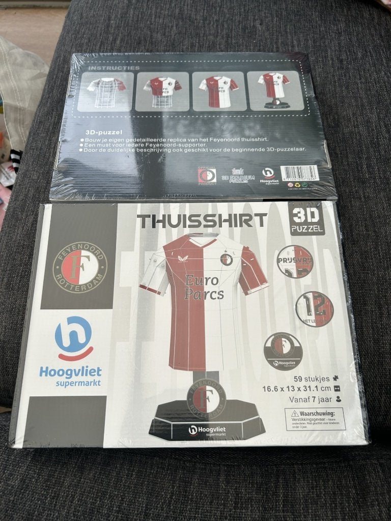 Feyenoord Thuisshirt 3D Puzzel Nieuw, Ophalen of Verzenden, Nieuw, Feyenoord, Overige typen
