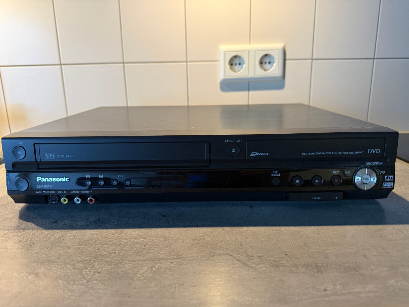 Panasonic DMR-ES35V VHS/DVD recorder – VHS naar DVD, Verzenden, Gebruikt