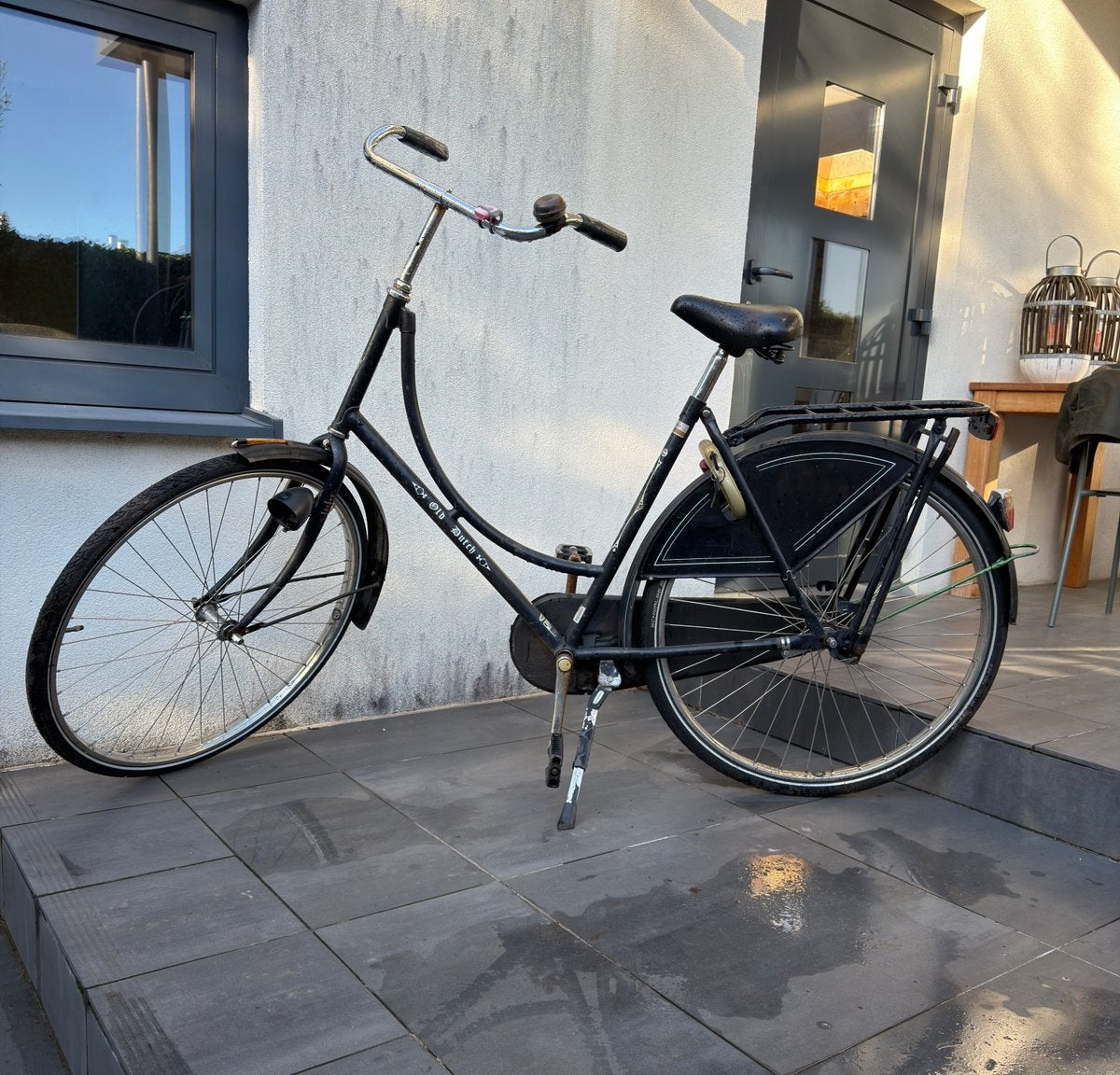 Batavus old dutch omafiets zwart 56, 53 tot 56 cm, Ophalen, Gebruikt, Terugtraprem