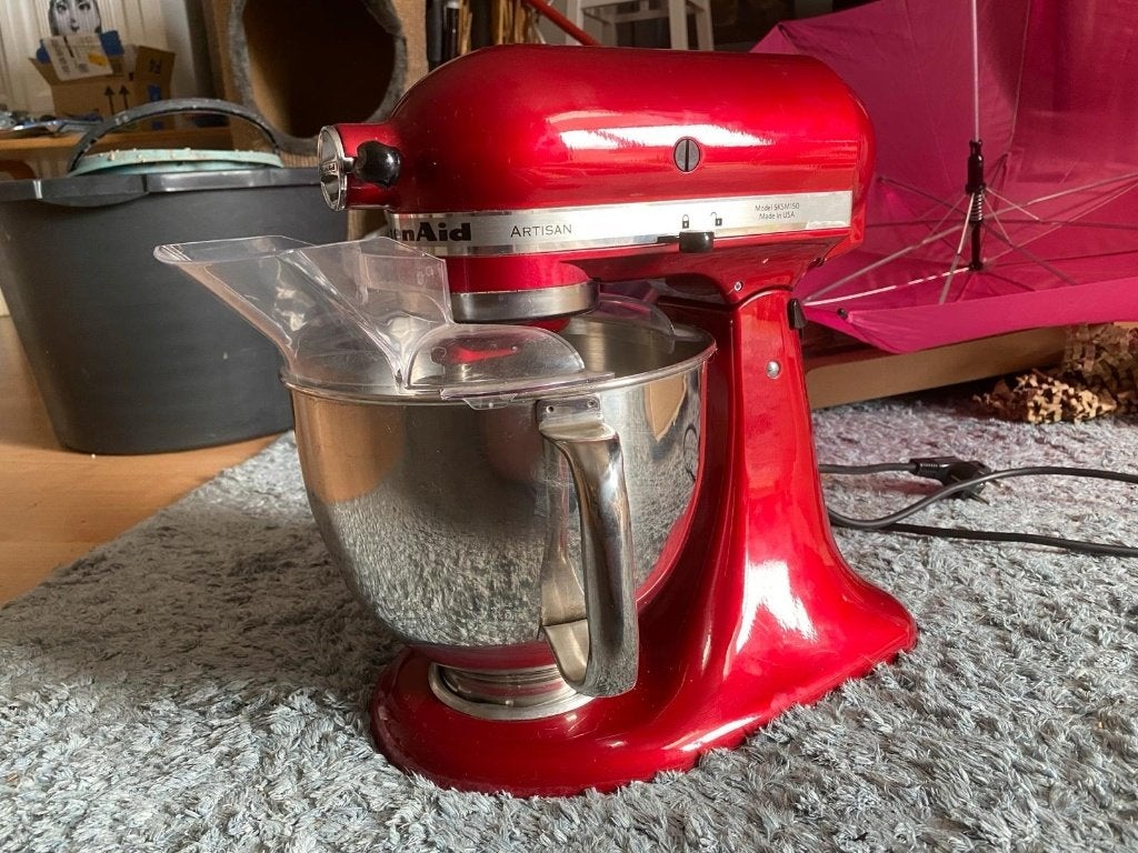 KitchenAid Artisan 4,8L Rood – Zo goed als nieuw, 4 liter of meer, Ophalen of Verzenden, Zo goed als nieuw, 3 snelheden of meer
