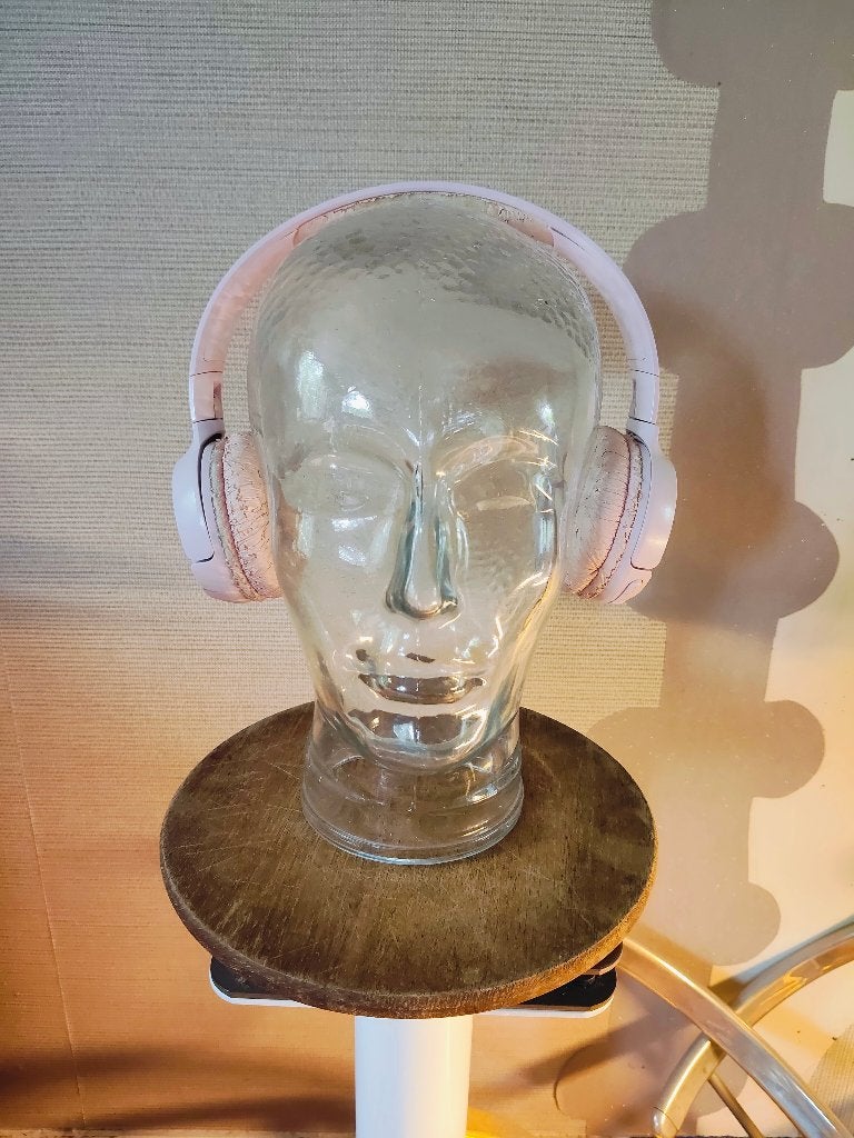 Vintage glazen hoofd, jaren '70, Ophalen, Gebruikt, Glas, Vintage