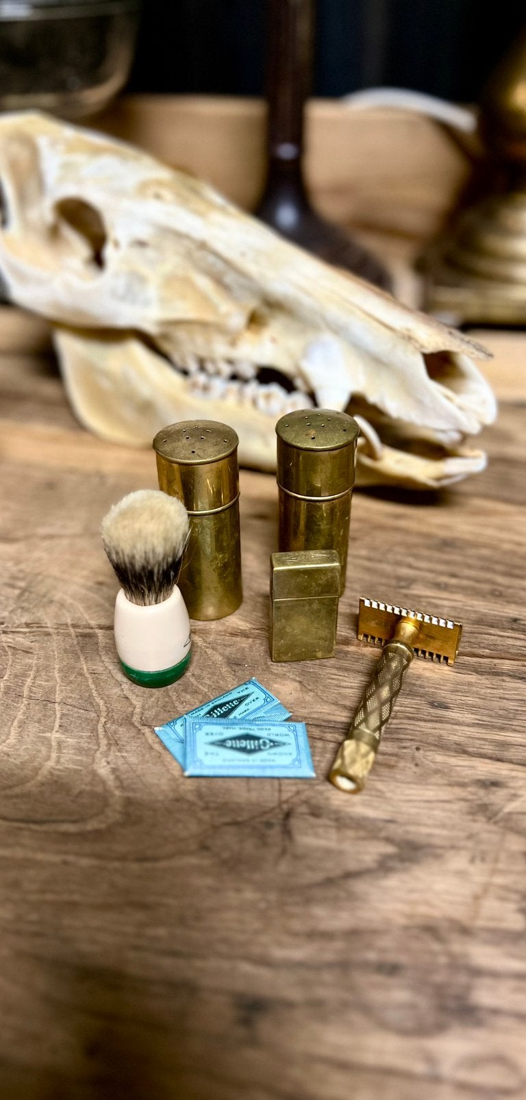 Vintage antiek gillette scheerset, Ophalen of Verzenden