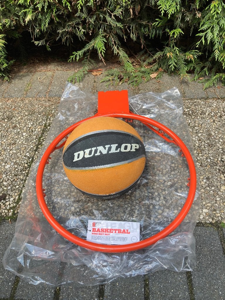 Basketbalring plus bal, Sport en Fitness, Basketbal, Ophalen, Zo goed als nieuw, Ring, Bord of Paal