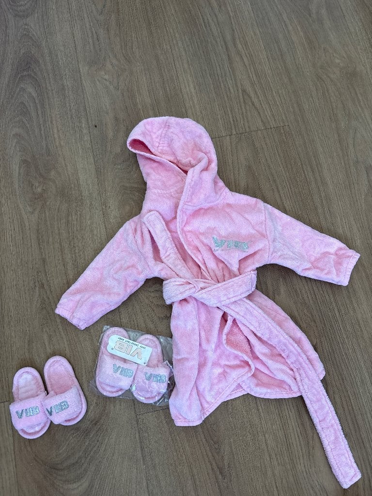 Baby badjas en slippers, Ophalen, Maat 62, Meisje, Nieuw