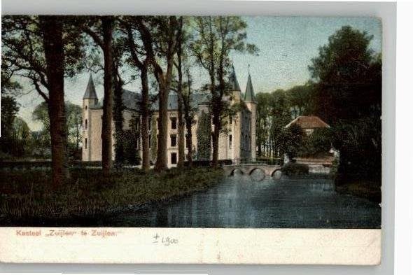 Kasteel Zuijlen te Zuijlen  st 1908, Ophalen of Verzenden, Voor 1920, Gelopen, Utrecht