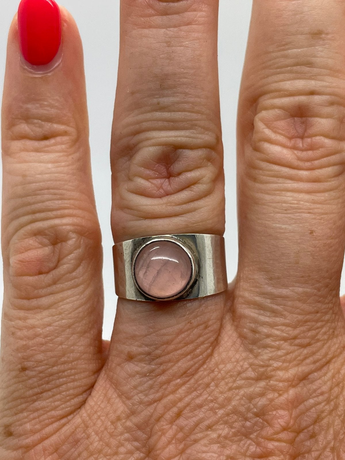 E828 Prachtige zilveren Georg Kramer ring maat 17, Ophalen of Verzenden, X, Met edelsteen, Dame