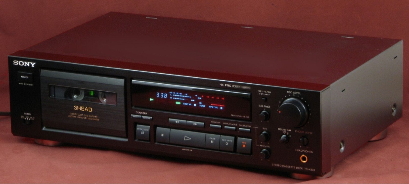 Sony TCK690 3 kops,dual capstan,3 motor, BC HX Pro, garantie, SONY, Enkel, Ophalen of Verzenden, Sony