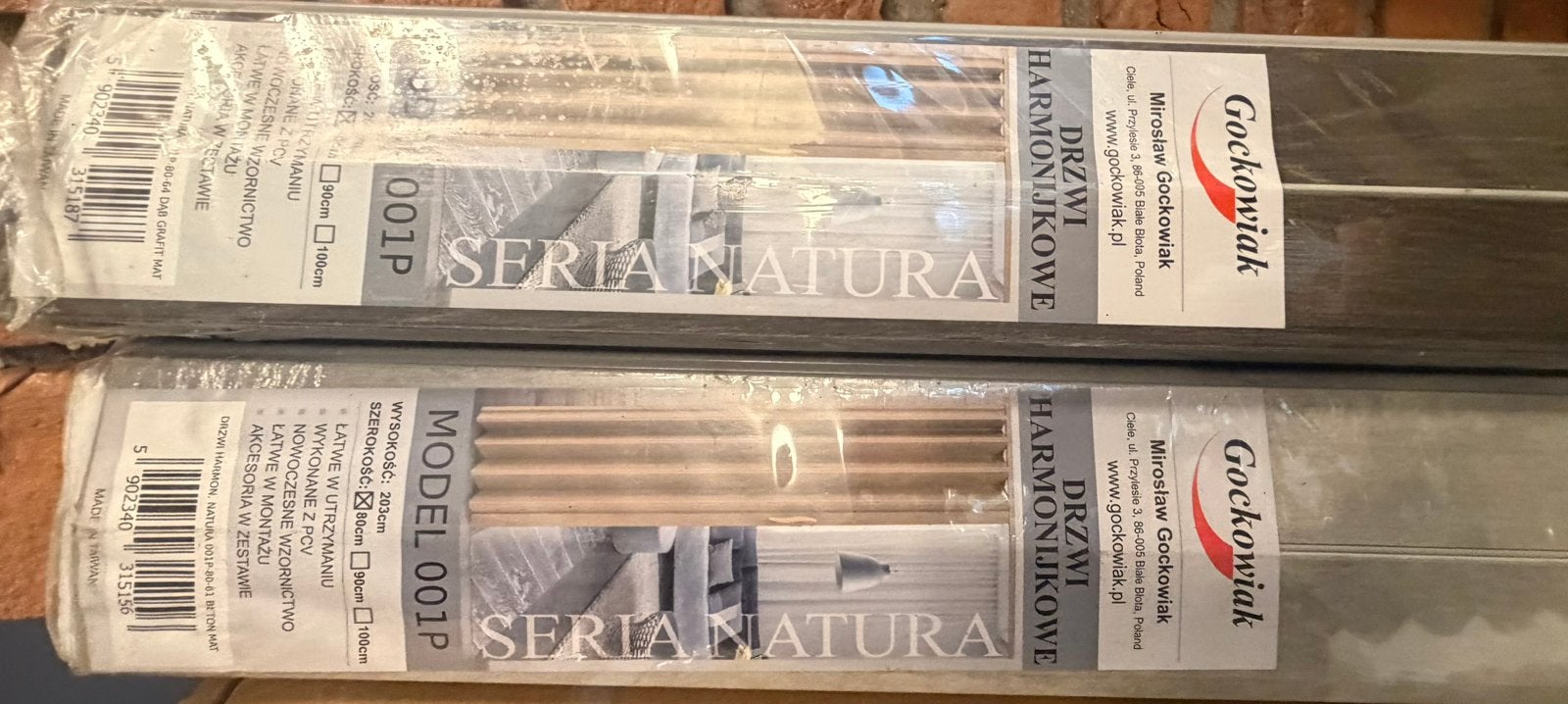 Nieuwe harmonicadeur Model 001P – 80 x 203 cm vier stuk, Ophalen, Nieuw, 75 m² of meer, Laminaat