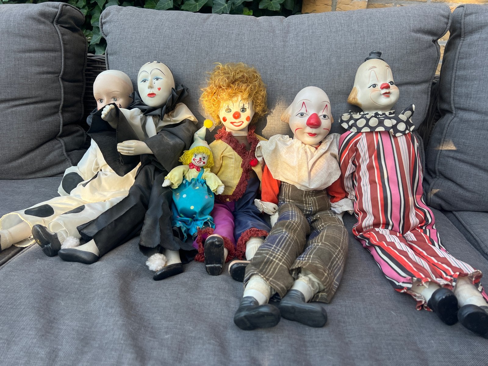 Vintage Circus Poppen Collectie - Uniek en Decoratief, Ophalen of Verzenden, Gebruikt, Pop