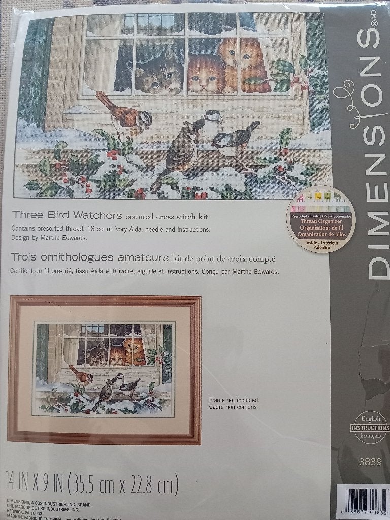 Borduurpakket Three Bird Watchers van Dimensions, Ophalen of Verzenden, Nieuw, Borduurpakket