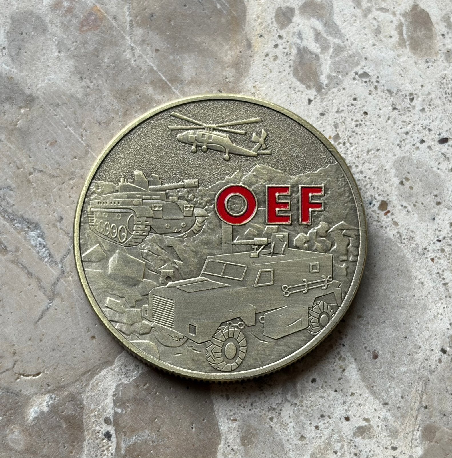 US Army Operation Enduring Freedom Afghanistan coin, Ophalen of Verzenden, Landmacht, Amerika, Embleem of Badge