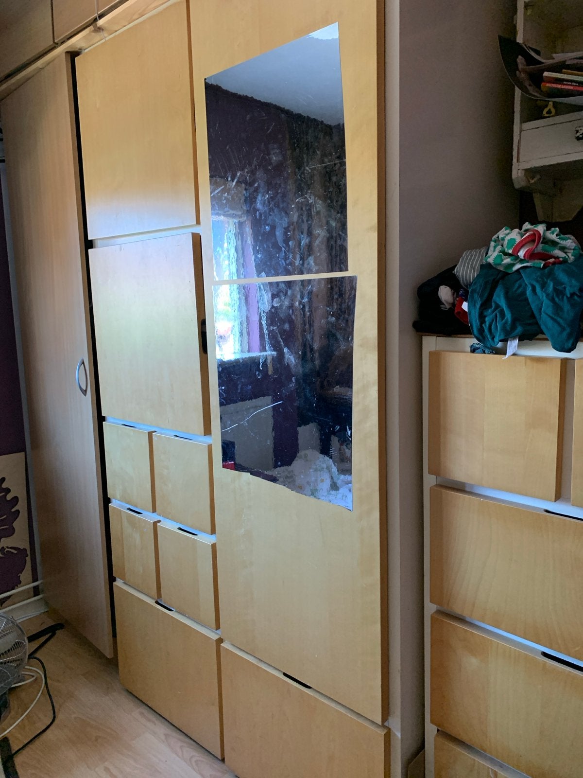 Diepe IKEA Kast met 5 Legplanken, Hanggedeelte en 6 Lades, Overige materialen, Gebruikt, 100 tot 150 cm, 200 cm of meer