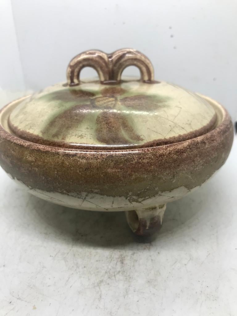 keramiek dekseldoos mid century design art deco, Antiek en Kunst, Ophalen of Verzenden