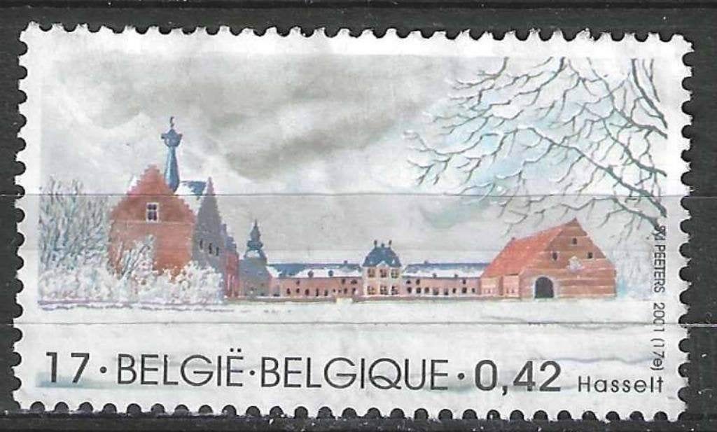 Belgie 2001 - Yvert 3016 /OBP 3021 - Hoeve in Hasselt (ST), Postzegels en Munten, Verzenden, Gestempeld
