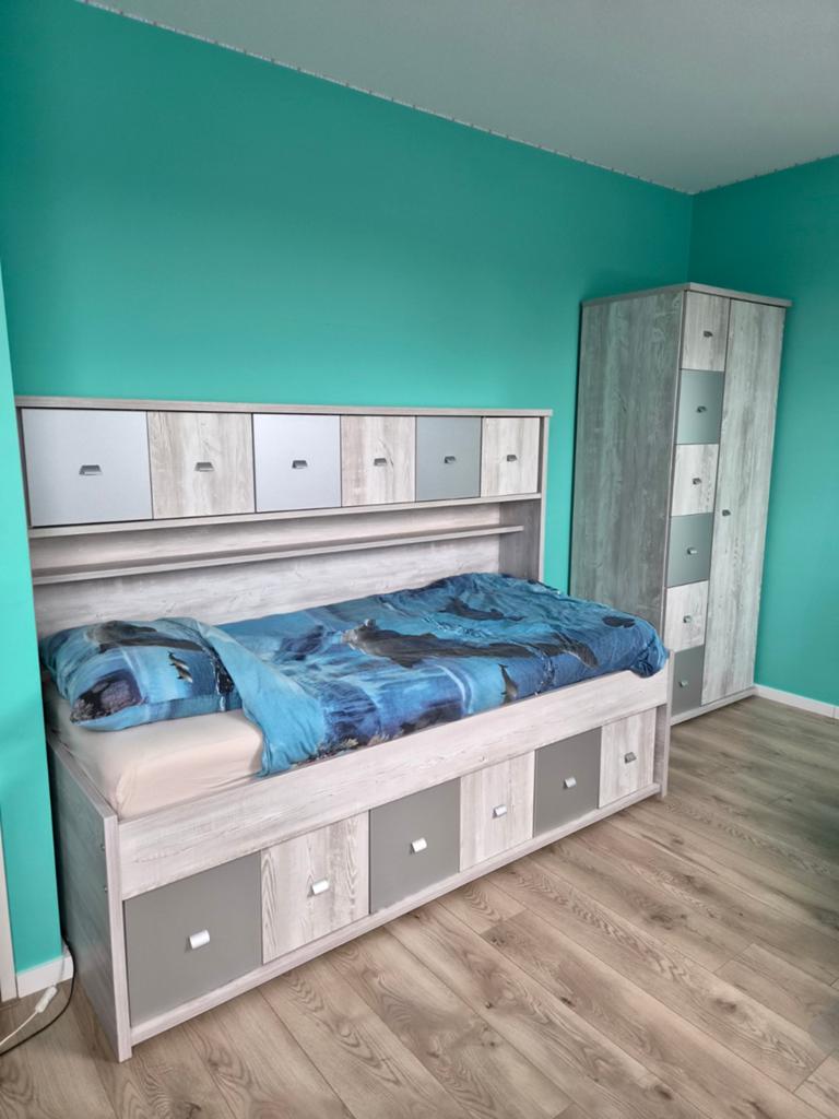• Complete & Moderne Tienerkamer 'Lagoon' (Beter Bed) – Zgan, Huis en Inrichting, Ophalen, Zo goed als nieuw, Eenpersoons, Vlot modern