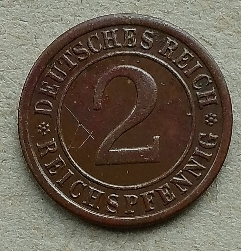Duitsland, 2 reichspfennig 1924 E, Ophalen of Verzenden, Duitsland, Losse munt