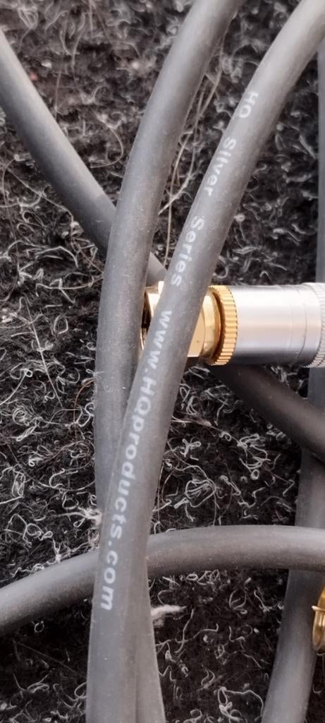 HQ Silver Serie professionele coax kabel 2 x 10 meter, Ophalen of Verzenden, Nieuw, 10 meter of meer, Coaxiale kabel