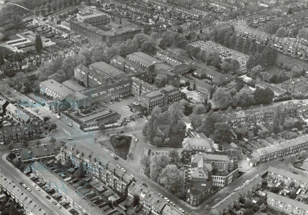 1975 Dordrecht  Gemeenteziekenhuis  (1960-1980)Panoramakaart, Ophalen of Verzenden, 1960 tot 1980, Gelopen, Zuid-Holland