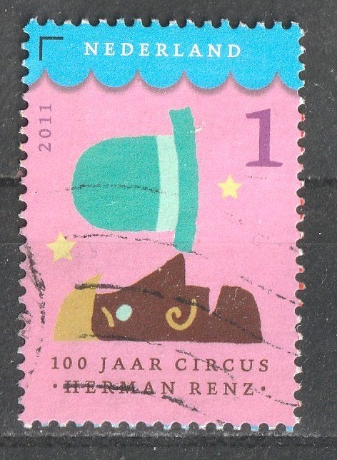 ingrid --nvph 2872 Circus Herman Renz 2011, Verzenden, Na 1940, Gestempeld