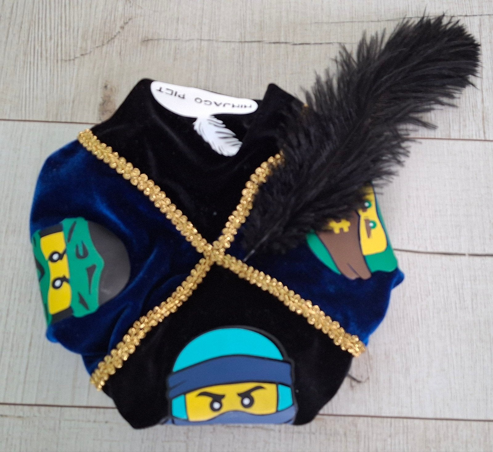 Ninjago pietenmuts zwart/blauw, Kinderen en Baby's, Carnavalskleding en Verkleedspullen, Ophalen of Verzenden, Nieuw, Jongen of Meisje